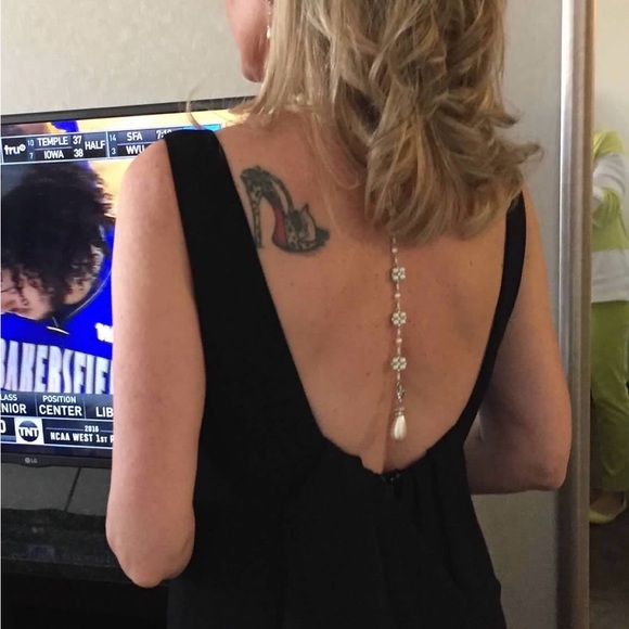 Badgley Mischka Elegant Black Evening Gown - Picture 10 of 10